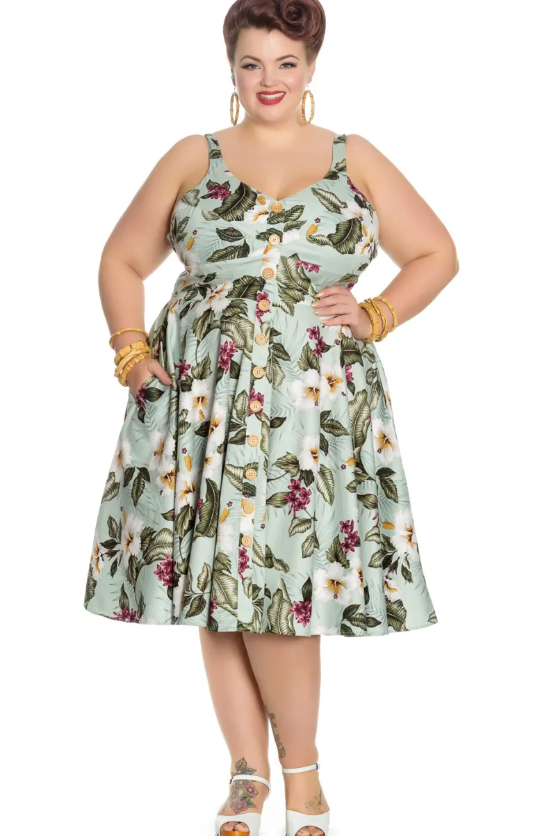 Hell Bunny Dresses|Dresses With Pockets>Tahiti 50's Dress