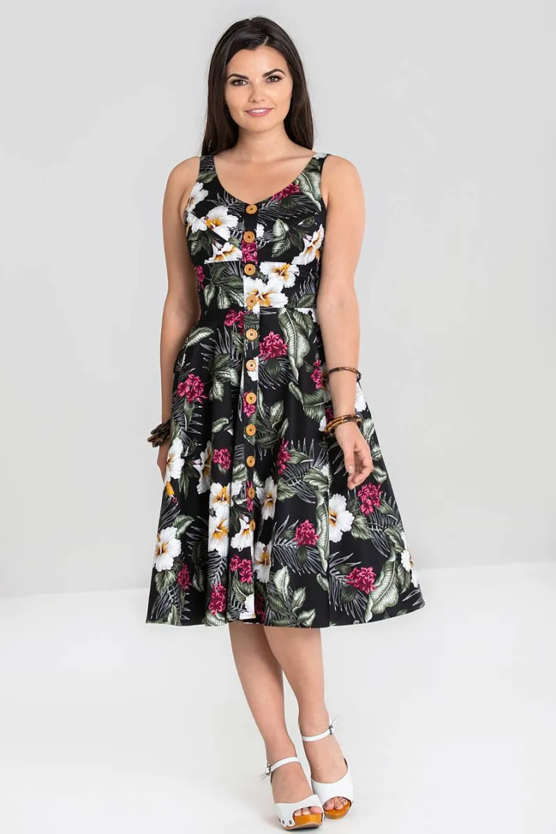 Hell Bunny Dresses|Dresses With Pockets>Tahiti 50's Dress