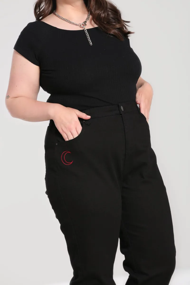Hell Bunny Trousers & Shorts|Trousers & Shorts>Tallulah Jeans Black