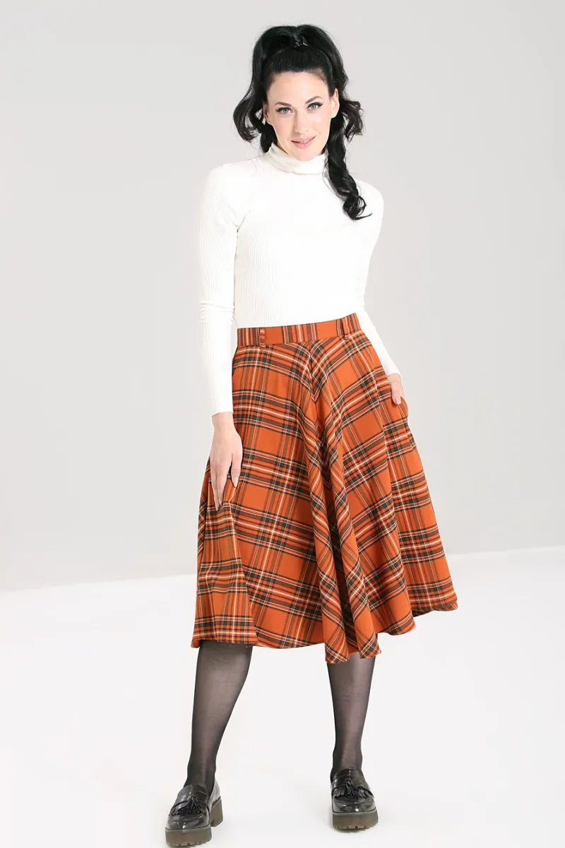 Hell Bunny Skirts|Skirts>Tawny Skirt Brown
