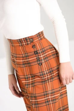 Hell Bunny Trousers & Shorts|Trousers & Shorts>Tawny Trousers Brown