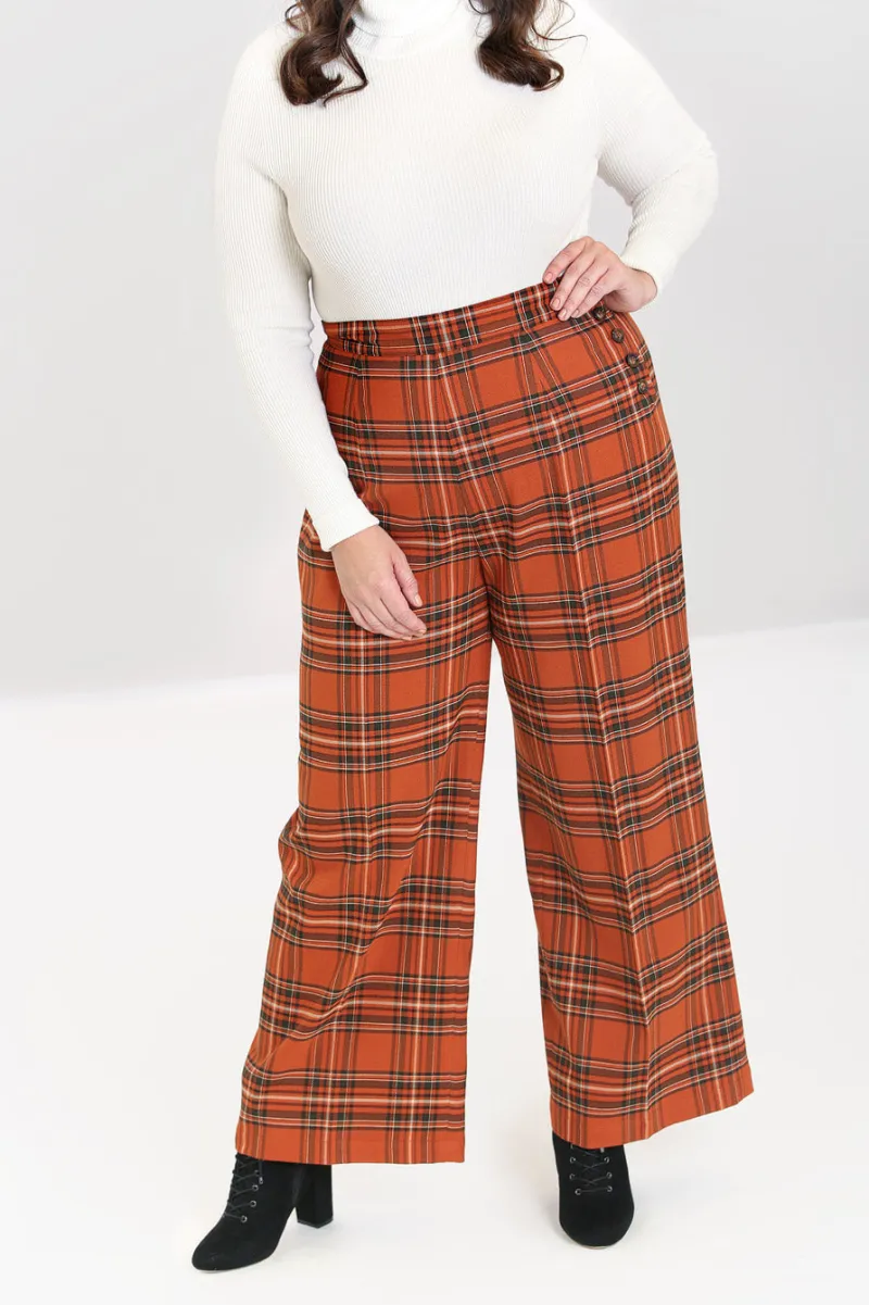 Hell Bunny Trousers & Shorts|Trousers & Shorts>Tawny Trousers Brown
