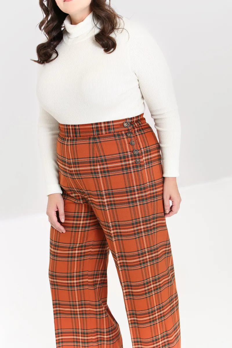 Hell Bunny Trousers & Shorts|Trousers & Shorts>Tawny Trousers Brown