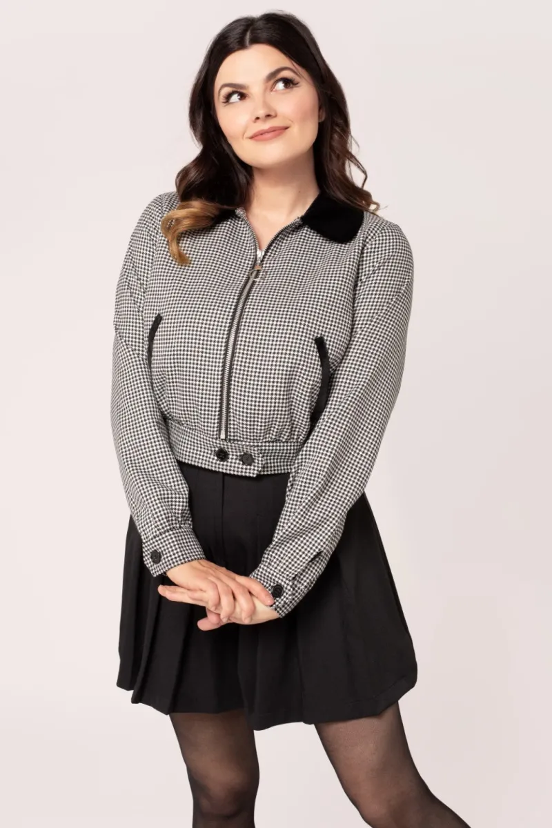 Hell Bunny Coats & Jackets|Coats & Jackets>Teddy Jacket Black/White