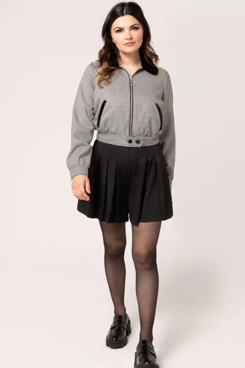 Hell Bunny Coats & Jackets|Coats & Jackets>Teddy Jacket Black/White