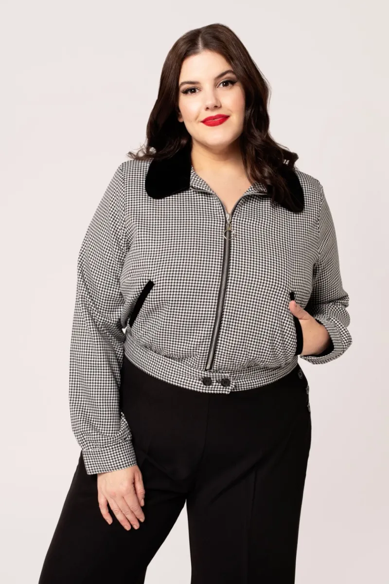 Hell Bunny Coats & Jackets|Coats & Jackets>Teddy Jacket Black/White