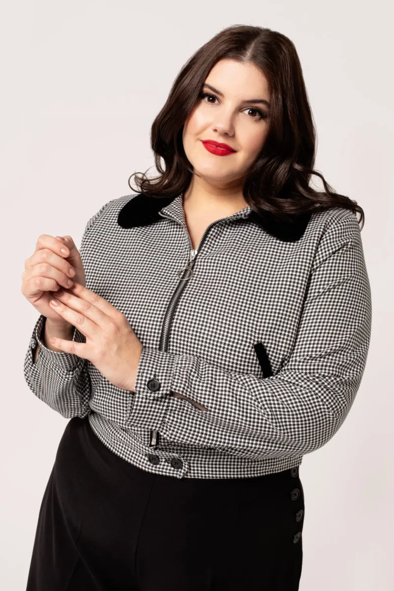 Hell Bunny Coats & Jackets|Coats & Jackets>Teddy Jacket Black/White