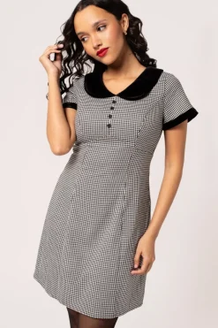 Hell Bunny Dresses|Vintage Dresses>Teddy Mini Dress Black/White