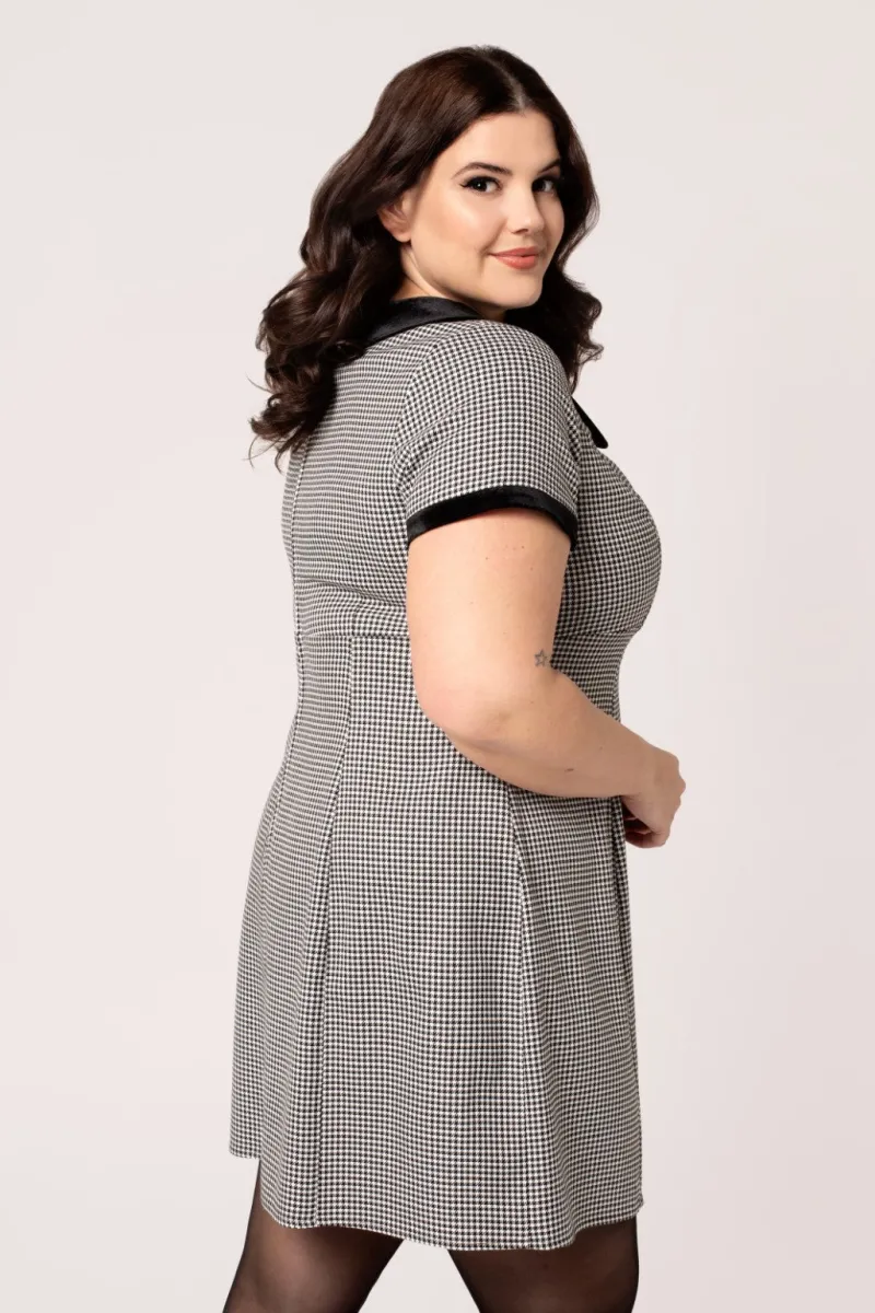 Hell Bunny Dresses|Vintage Dresses>Teddy Mini Dress Black/White