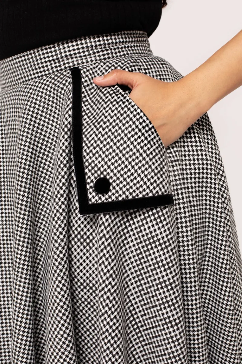 Hell Bunny Skirts|Skirts>Teddy Skirt Black/White