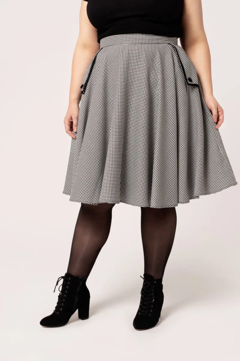 Hell Bunny Skirts|Skirts>Teddy Skirt Black/White