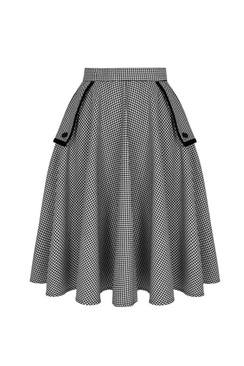Hell Bunny Skirts|Skirts>Teddy Skirt Black/White