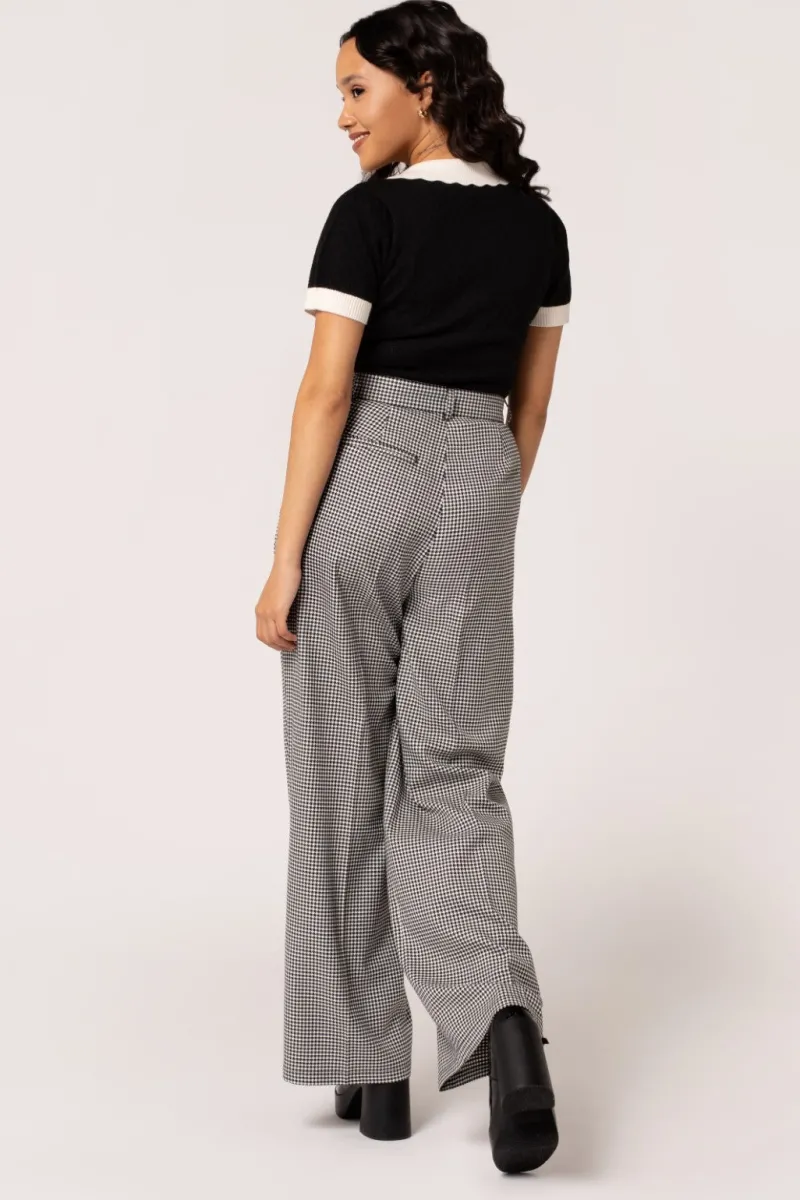 Hell Bunny Trousers & Shorts|Trousers & Shorts>Teddy Trousers Black/White