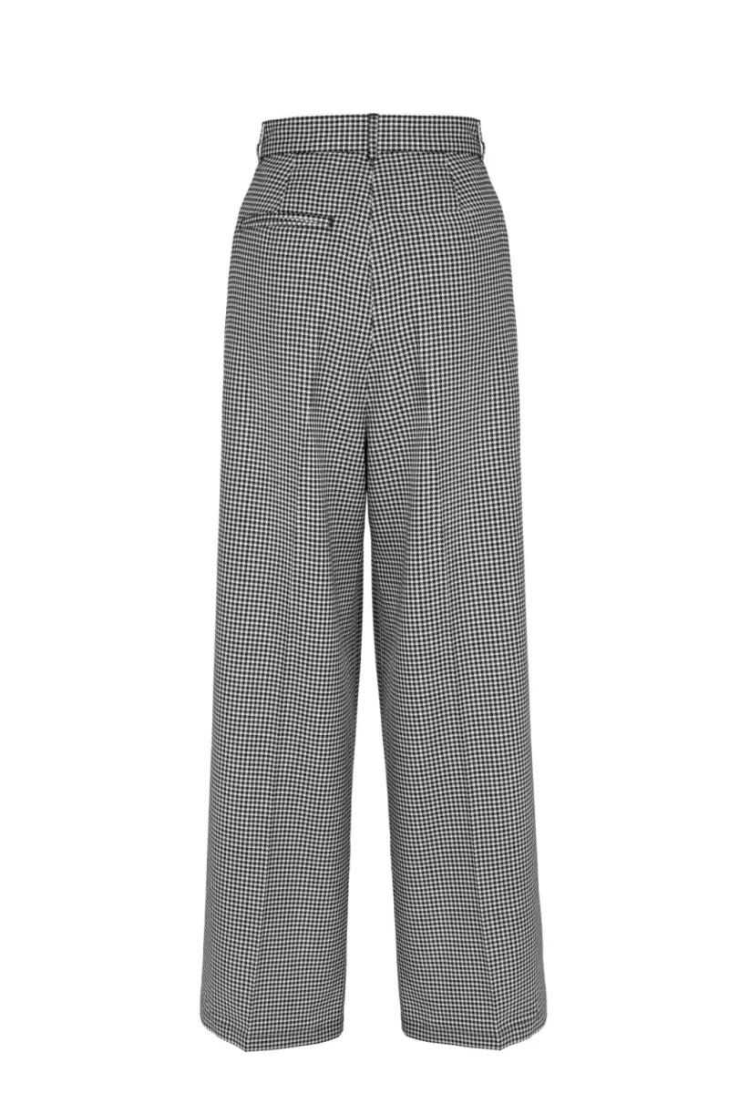 Hell Bunny Trousers & Shorts|Trousers & Shorts>Teddy Trousers Black/White