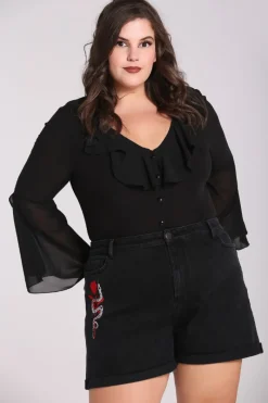 Hell Bunny Trousers & Shorts|Trousers & Shorts>Temptation Shorts Black