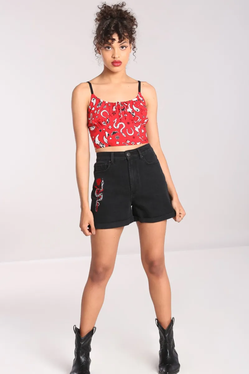 Hell Bunny Trousers & Shorts|Trousers & Shorts>Temptation Shorts Black