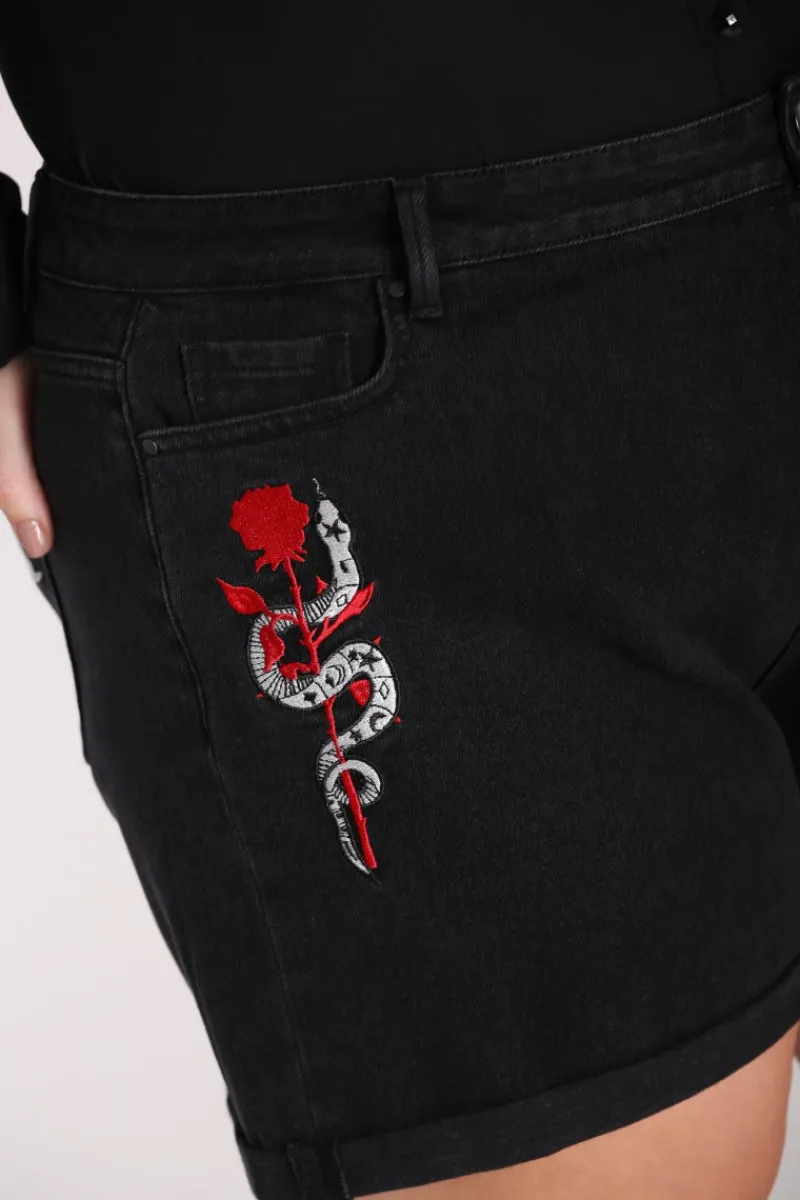 Hell Bunny Trousers & Shorts|Trousers & Shorts>Temptation Shorts Black
