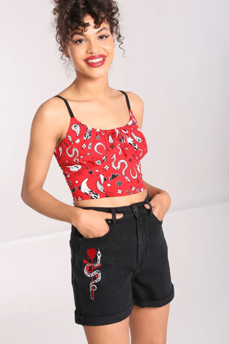 Hell Bunny Trousers & Shorts|Trousers & Shorts>Temptation Shorts Black