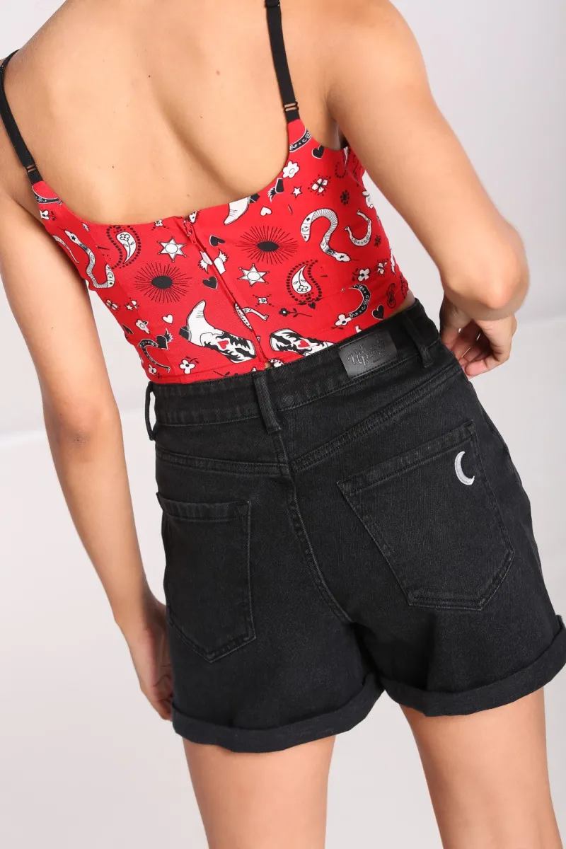 Hell Bunny Trousers & Shorts|Trousers & Shorts>Temptation Shorts Black