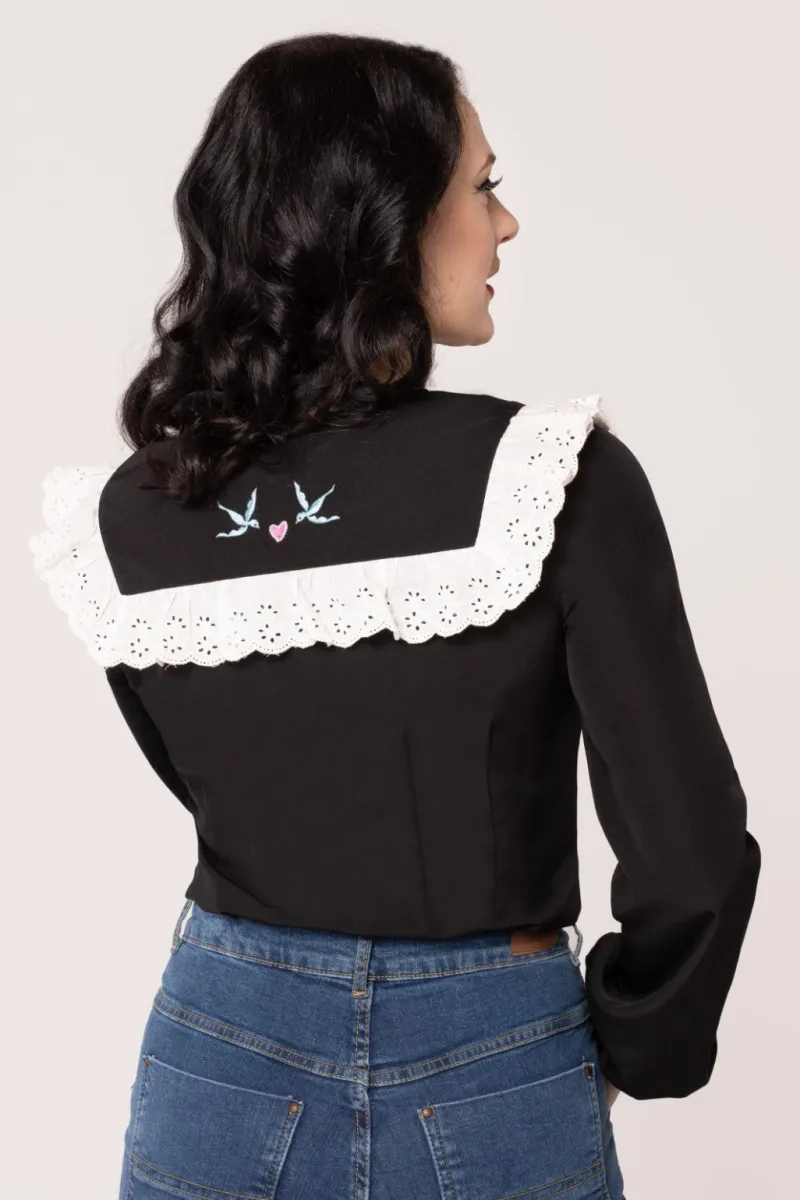 Hell Bunny Tops|Blouses>Tessie Blouse Black