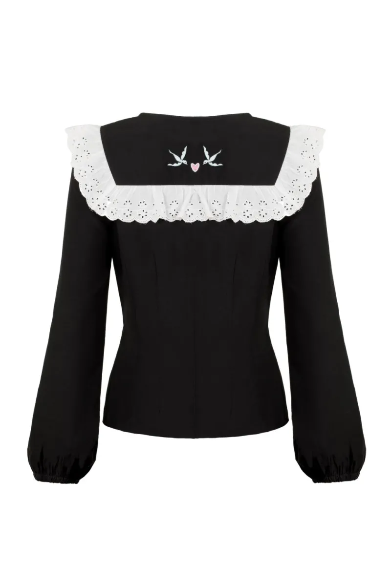 Hell Bunny Tops|Blouses>Tessie Blouse Black