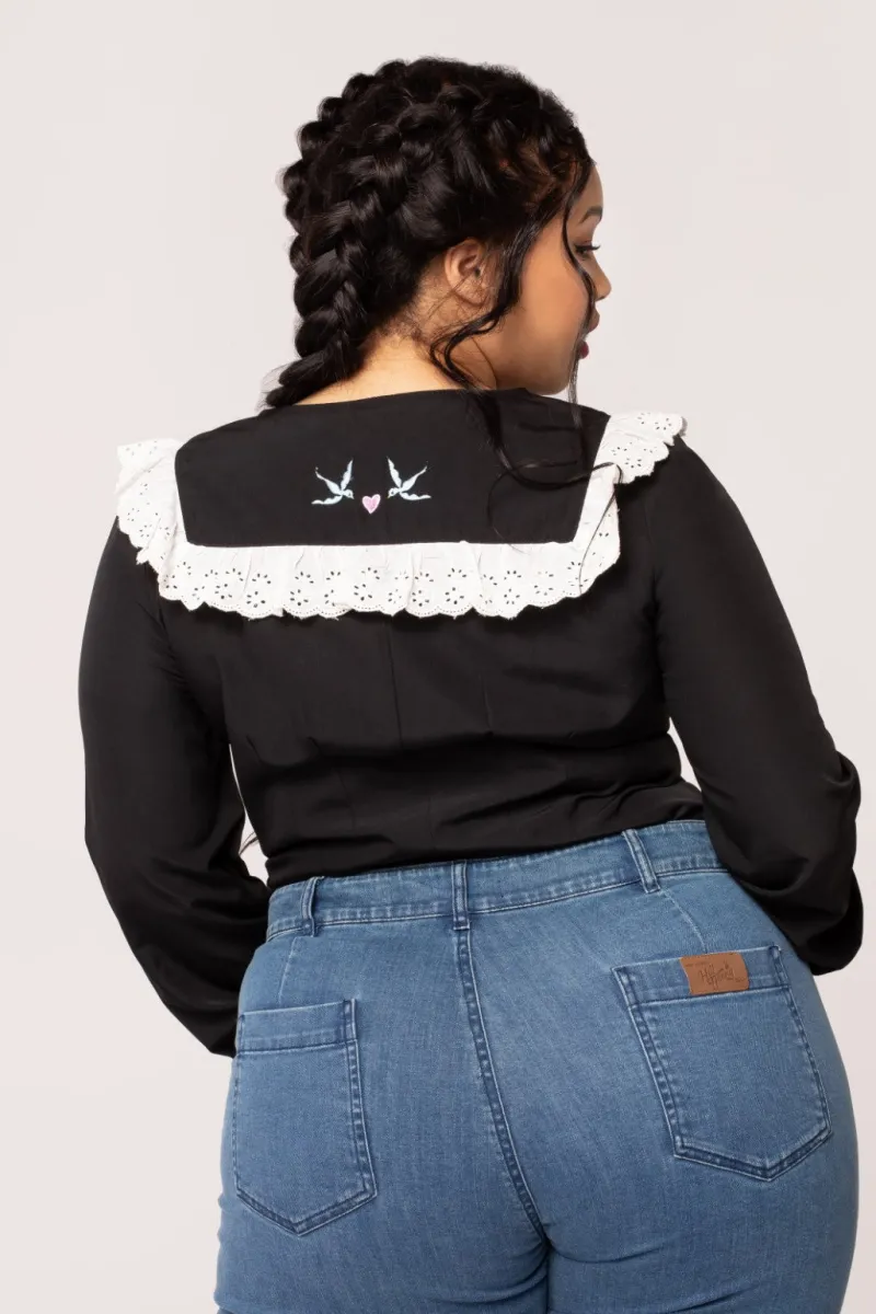 Hell Bunny Tops|Blouses>Tessie Blouse Black