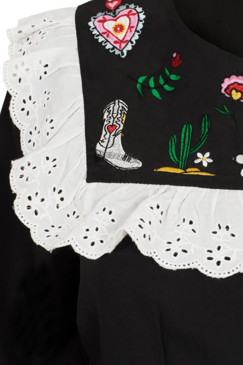 Hell Bunny Tops|Blouses>Tessie Blouse Black