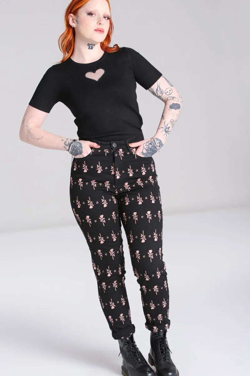 Hell Bunny Trousers & Shorts|Trousers & Shorts>The Lover Jeans Black