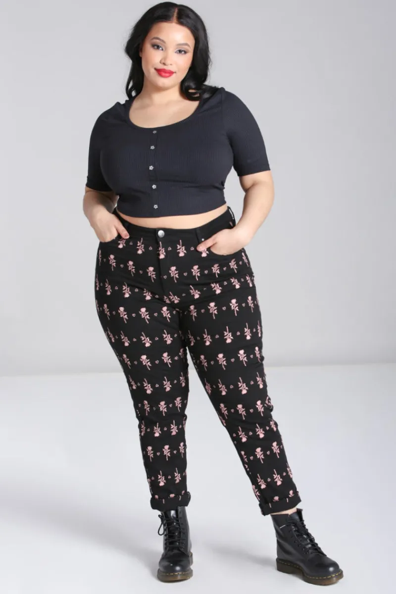 Hell Bunny Trousers & Shorts|Trousers & Shorts>The Lover Jeans Black