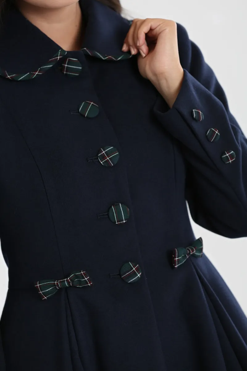 Hell Bunny Coats & Jackets|Coats & Jackets>Tiddlywinks Coat Navy