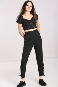 Hell Bunny Trousers & Shorts|Trousers & Shorts>Tifa Trousers Black