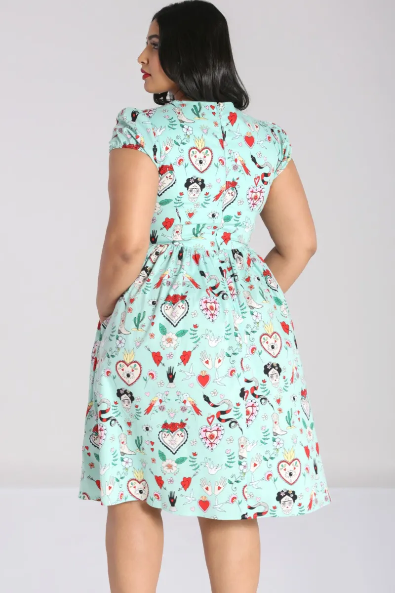 Hell Bunny Dresses|Dresses With Pockets>Tijuana Midi Dress Green