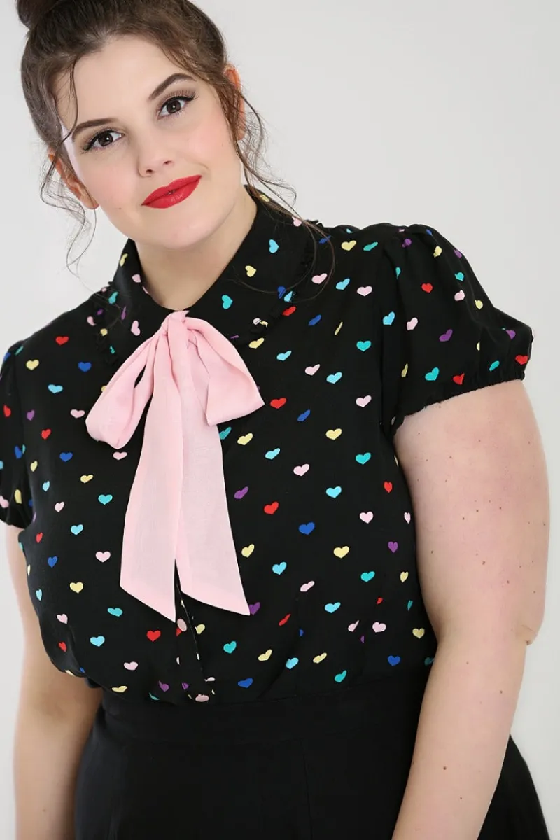 Hell Bunny Tops|Blouses>True Love Blouse Black