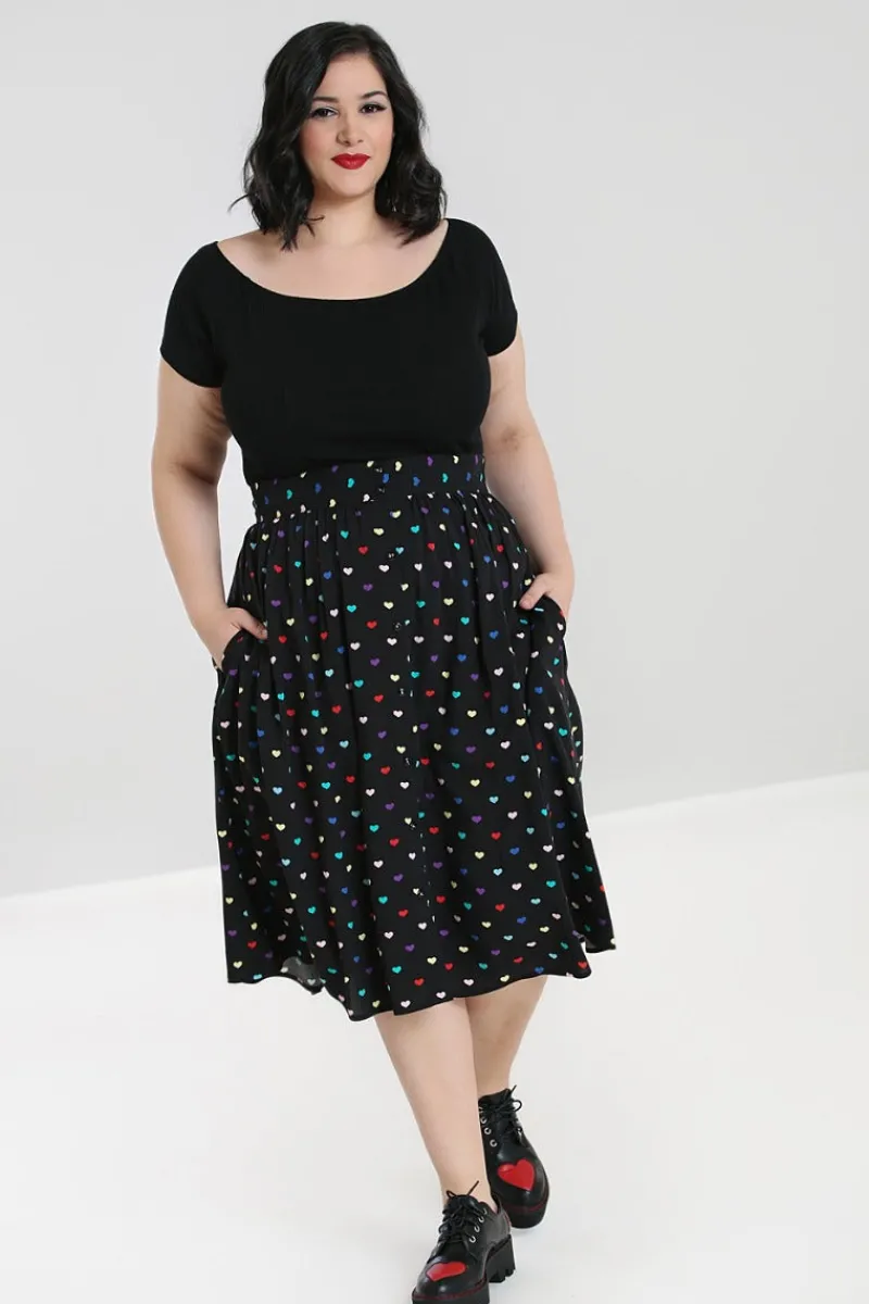 Hell Bunny Skirts|Skirts>True Love Skirt Black