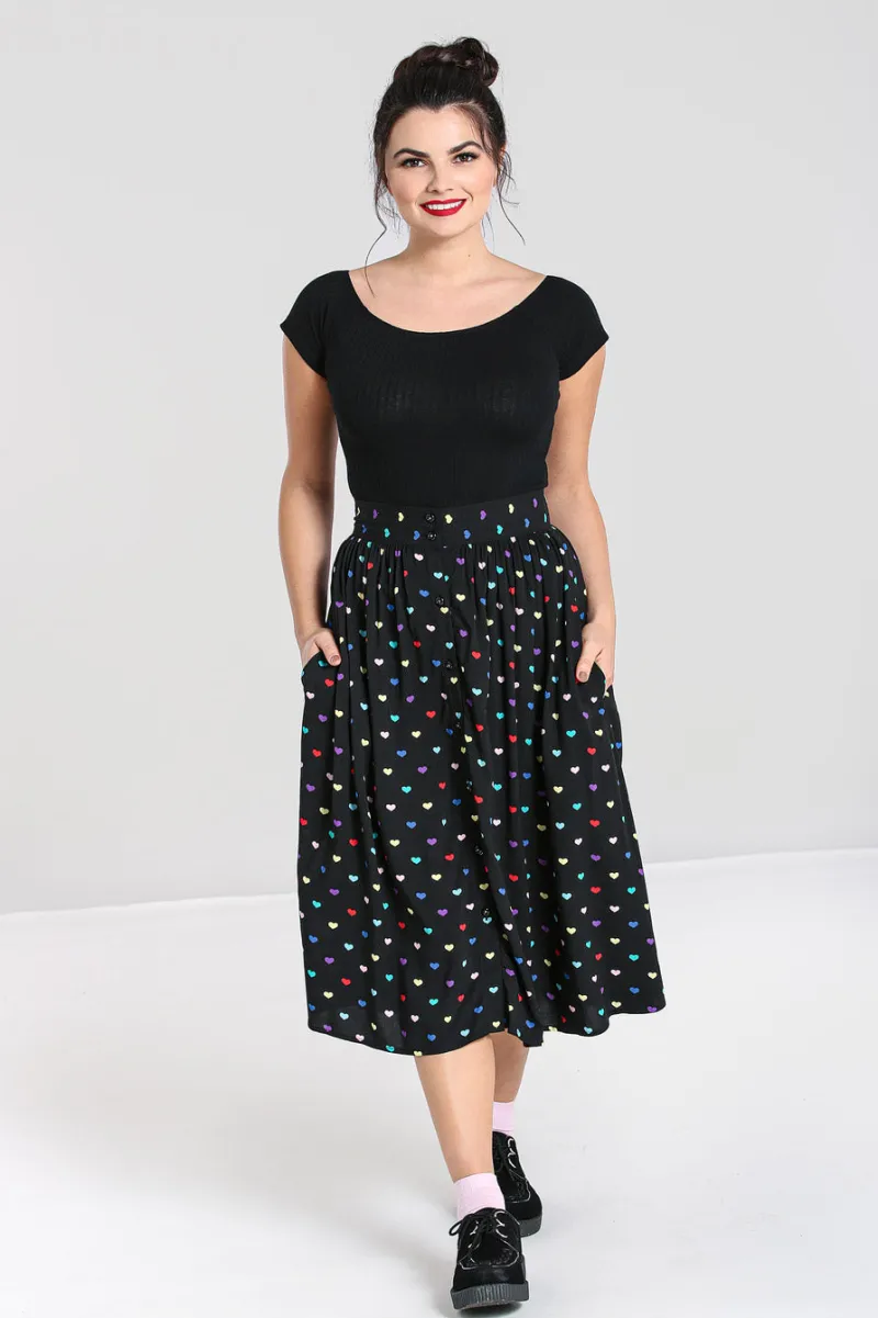 Hell Bunny Skirts|Skirts>True Love Skirt Black