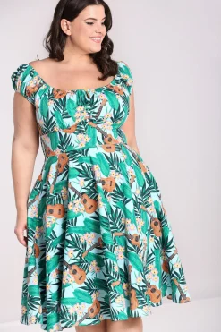 Hell Bunny Dresses|Dresses With Pockets>Ukulele Dress Blue