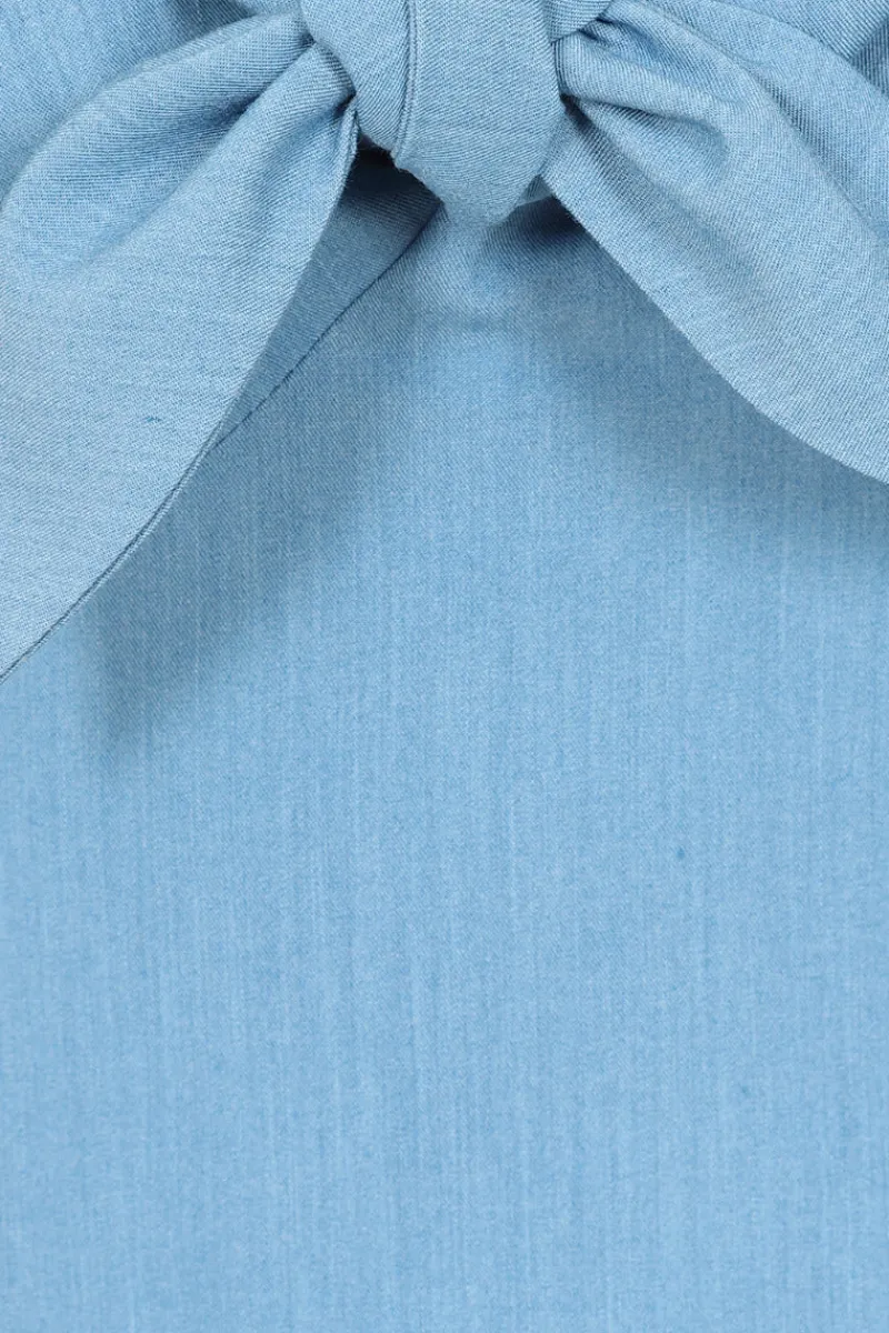 Hell Bunny Tops|Tops>Utah Crop Top Blue