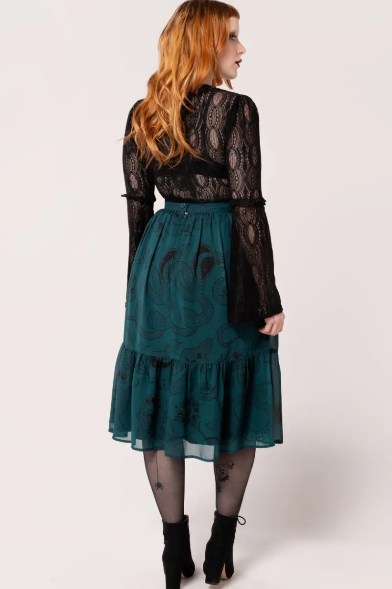Hell Bunny Skirts|Skirts>Venom Skirt DarkGreen