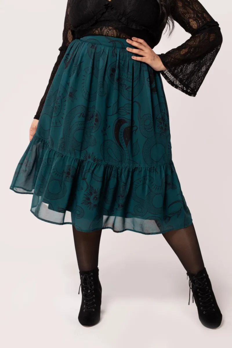 Hell Bunny Skirts|Skirts>Venom Skirt DarkGreen