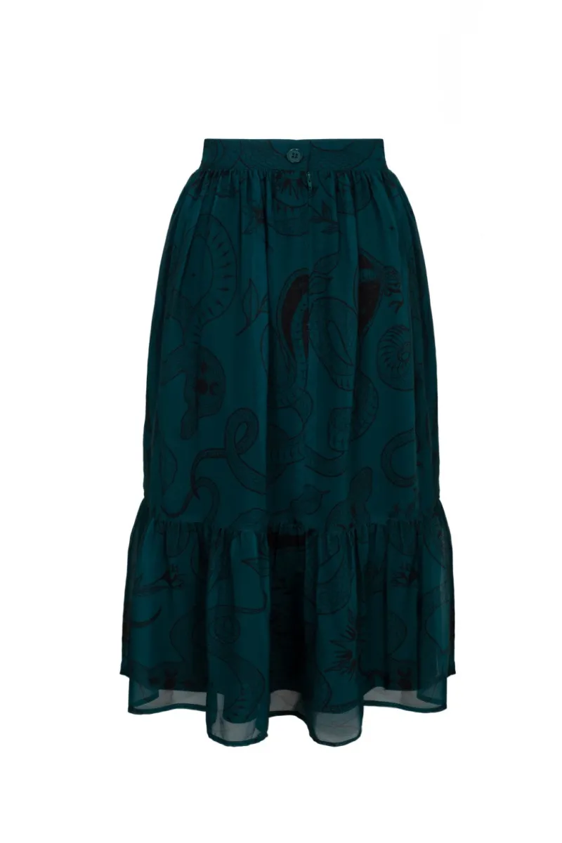 Hell Bunny Skirts|Skirts>Venom Skirt DarkGreen