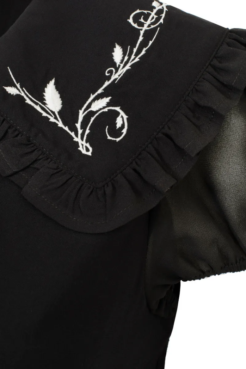 Hell Bunny Tops|Blouses>Vina Blouse Black