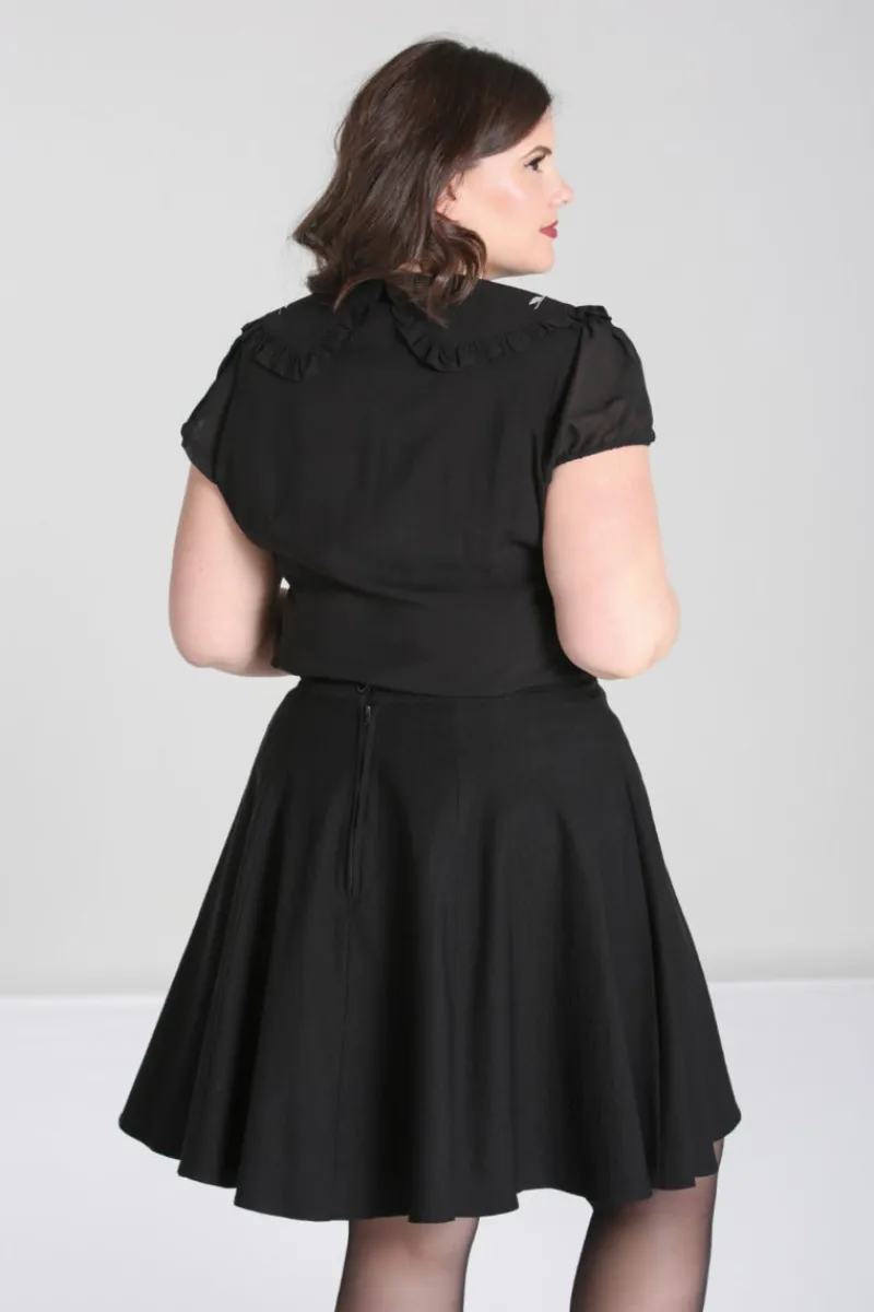 Hell Bunny Tops|Blouses>Vina Blouse Black