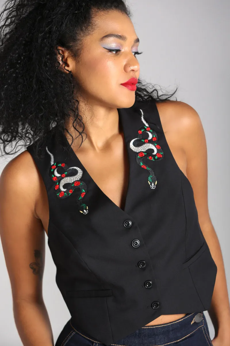 Hell Bunny Tops|Coats & Jackets>Viva Maria Waistcoat Black