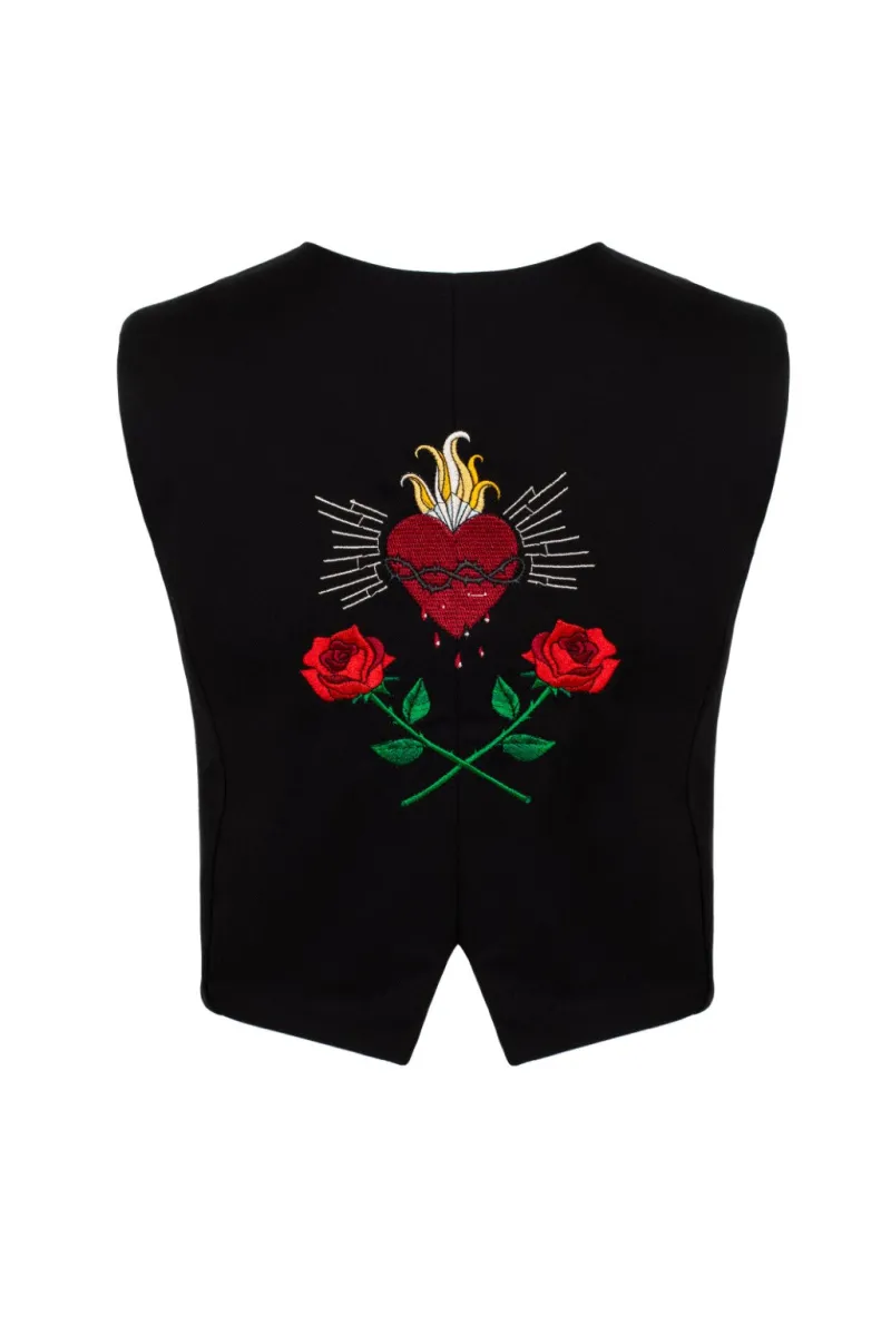 Hell Bunny Tops|Coats & Jackets>Viva Maria Waistcoat Black