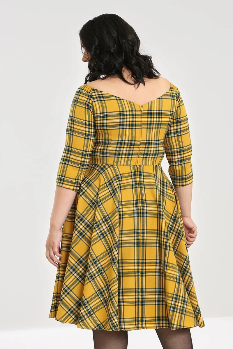 Hell Bunny Dresses|Dresses>Wither 50's Dress Mustard