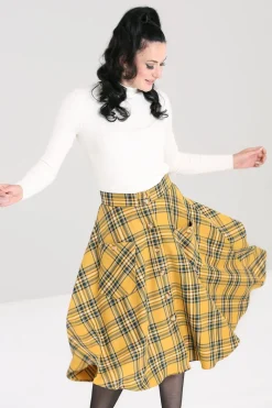 Hell Bunny Skirts|Skirts>Wither Skirt Mustard