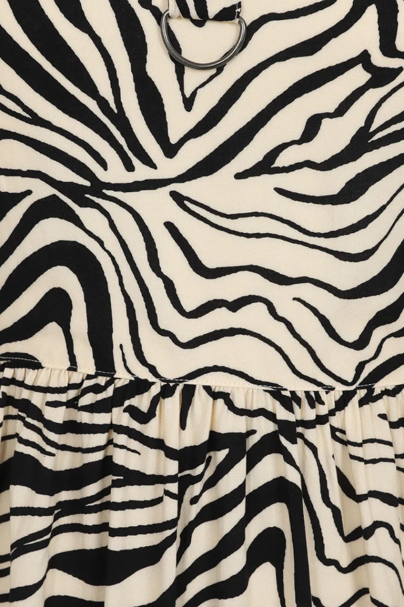Hell Bunny Dresses>Zebra Maxi Dress Ivory