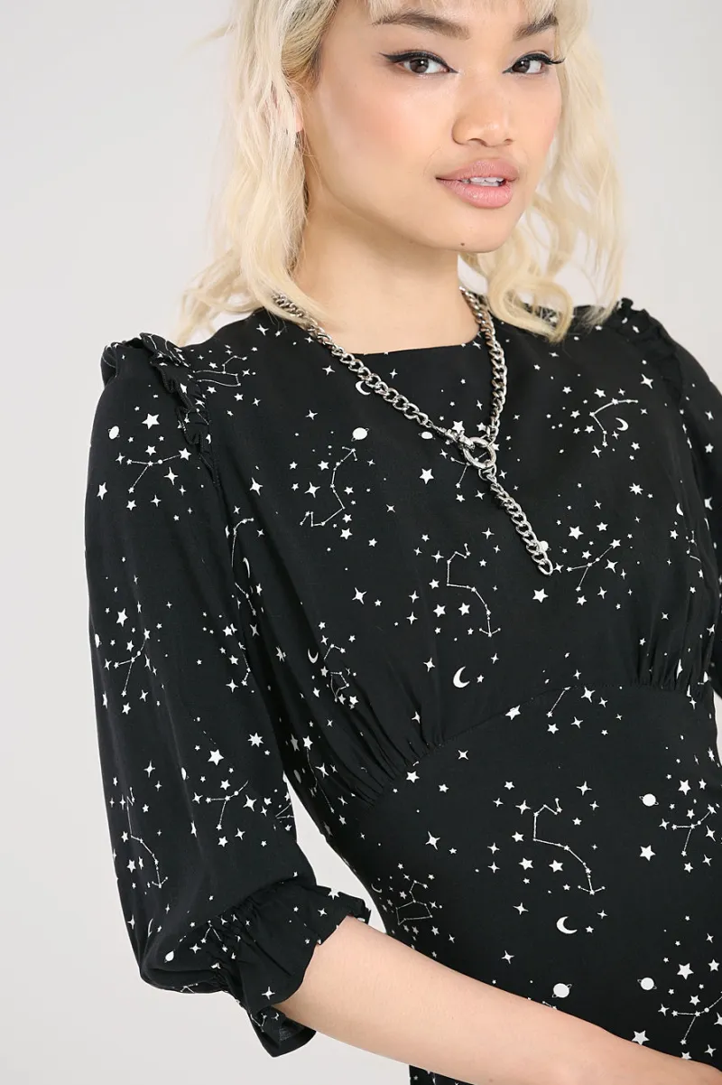 Hell Bunny Dresses|Dresses>Zodiac Maxi Dress Black