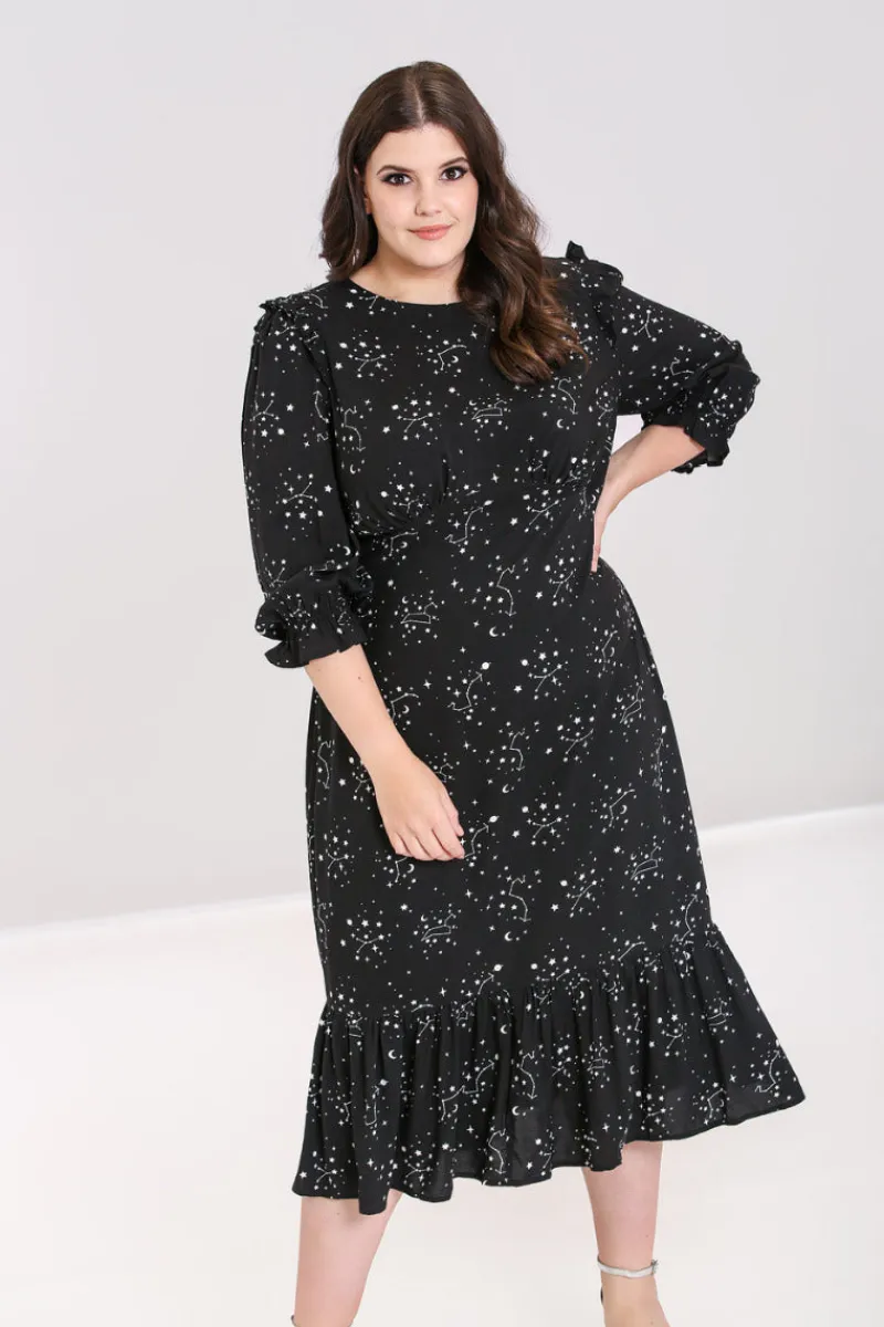 Hell Bunny Dresses|Dresses>Zodiac Maxi Dress Black