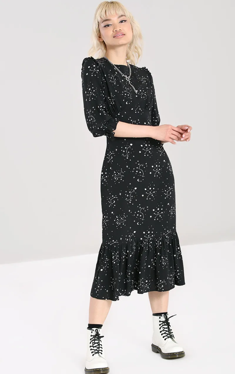Hell Bunny Dresses|Dresses>Zodiac Maxi Dress Black